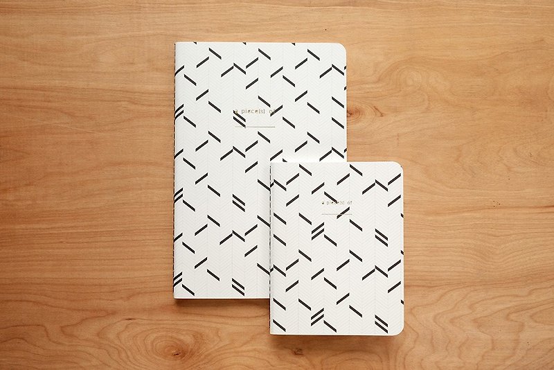 Notebook set : Herringbone (set of 2) - 笔记本/手帐 - 纸 白色