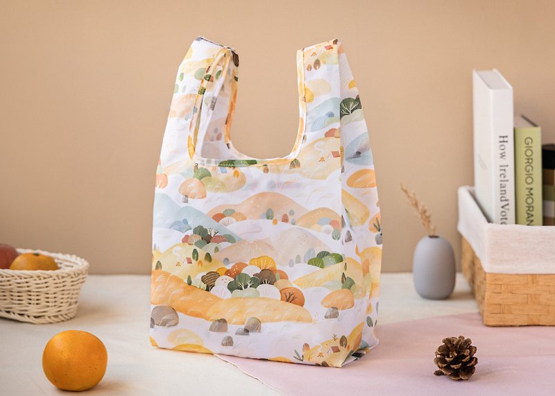 【秋日野营-购物袋】环保提袋 / 可折叠收纳 - 手提包/手提袋 - 聚酯纤维 橘色