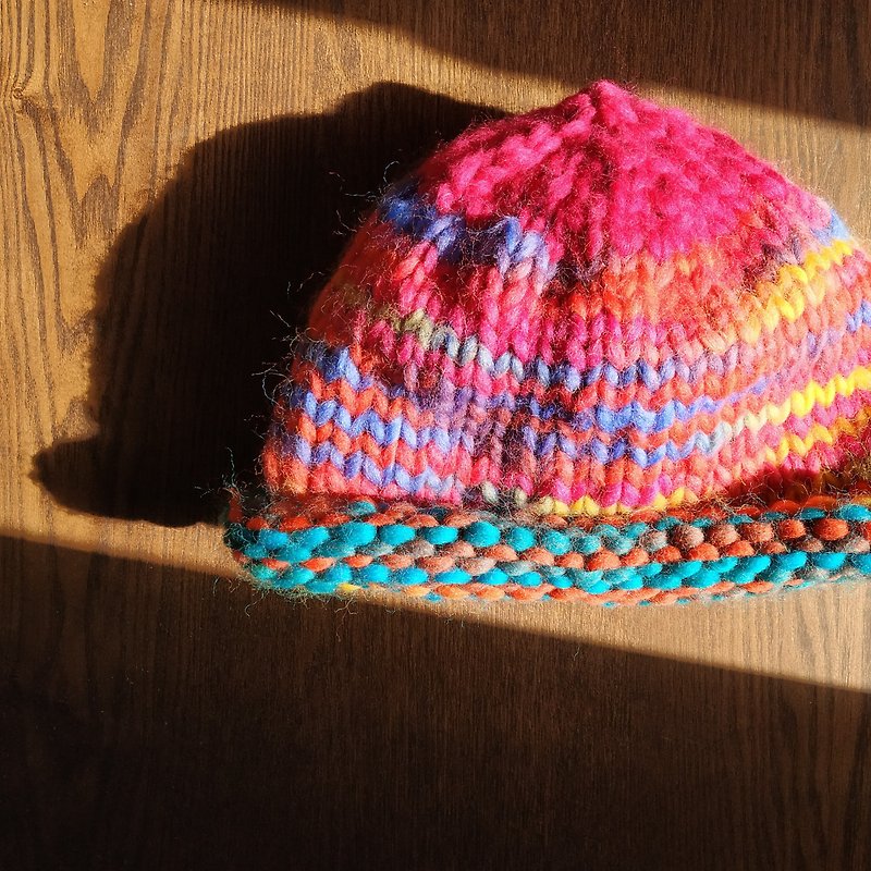 纯羊毛手织厚磅毛线帽-秘密游乐园 - 帽子 - 羊毛 