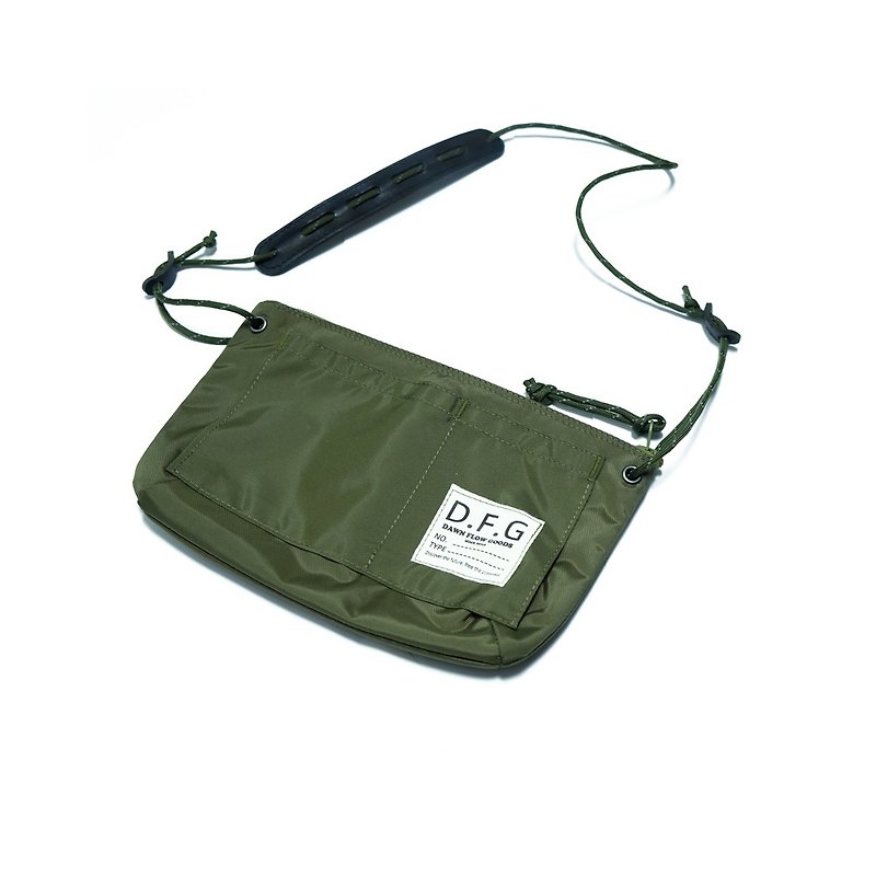 轻量化随身军事风机能小包sacochebag护照包杂物包眼镜包手机包 - 侧背包/斜挎包 - 尼龙 绿色