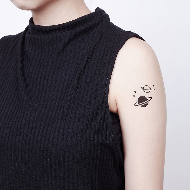 Surprise Tattoos / 宇宙星球 刺青 纹身贴纸 - 纹身贴 - 纸 黑色