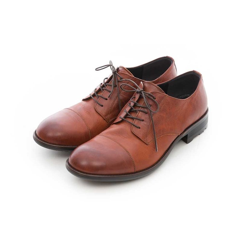 ARGIS 增高设计横式德比皮鞋#41216焦糖色 -日本手工制 - 男款皮鞋 - 真皮 咖啡色