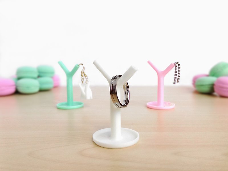 Unique mini tree jewelry fashion accessory stand, Kawaii mini tray,Home sweet home decor, 3D printed 【same color 2 pieces, 1 set】 - 其他 - 塑料 白色
