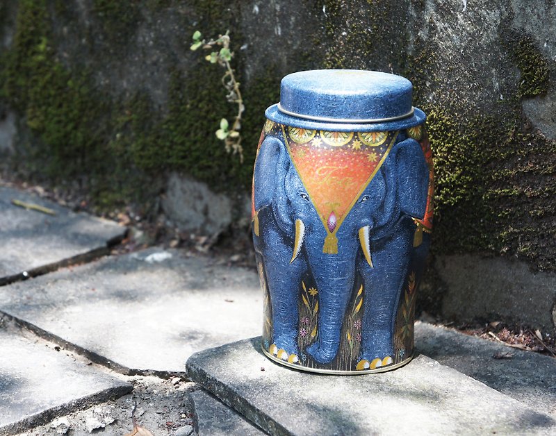 【圣诞礼盒】蓝色经典大象茶罐(伯爵茶/40个圆片茶包) - 茶 - 新鲜食材 蓝色