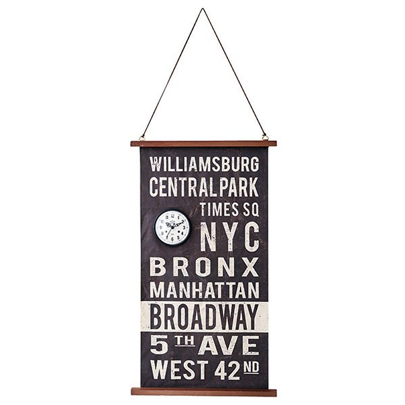 Bus Roll Clock- NYC街道名装饰挂钟 - 时钟/闹钟 - 聚酯纤维 黑色