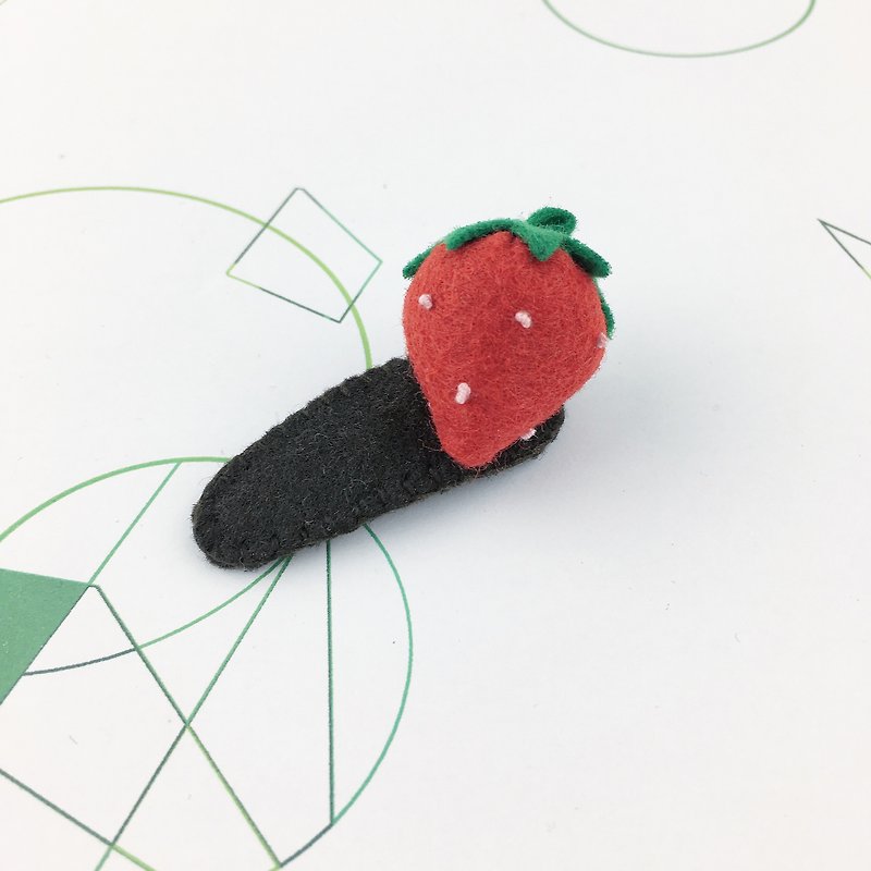 草莓发夹 立体 水果 - 发饰 - 压克力 红色