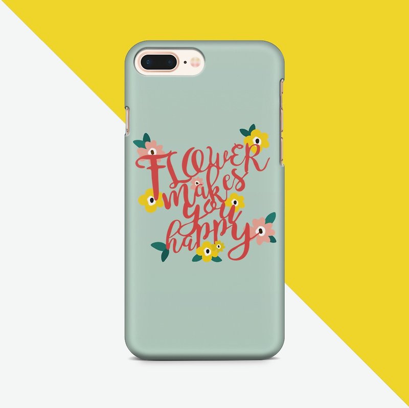 Flower makes you happy- Phone Case - 手机壳/手机套 - 塑料 绿色
