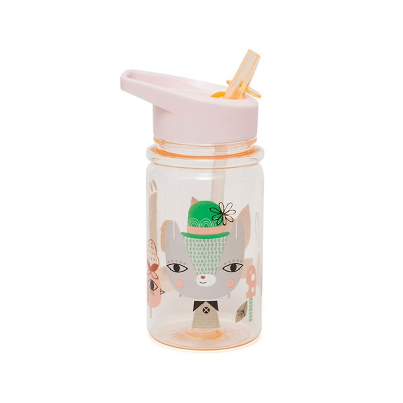 荷兰Petit Monkey 儿童水杯400(ml)-粉红草尼马与好朋友 - 儿童餐具/餐盘 - 塑料 