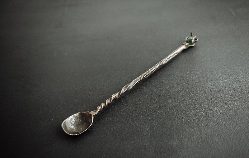 Hand Forged Steel Witch Spoon Decor / Blacksmith Kitchen Witch Forged Spoon