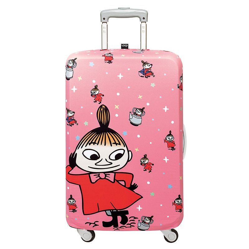 LOQI 行李箱外套／Moomin 小不点粉红【L号】 - 行李箱/行李箱保护套 - 聚酯纤维 粉红色