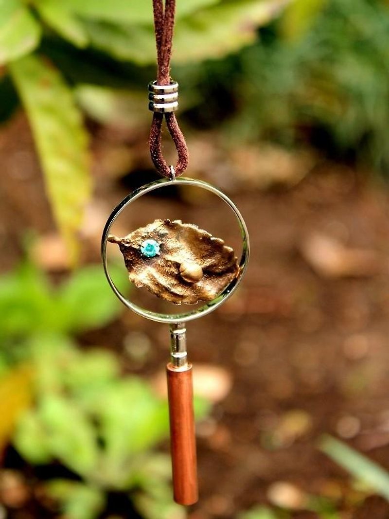 昆虫学者のための虫メガネ ネックレス てんとう虫 - 项链 - 其他金属 金色