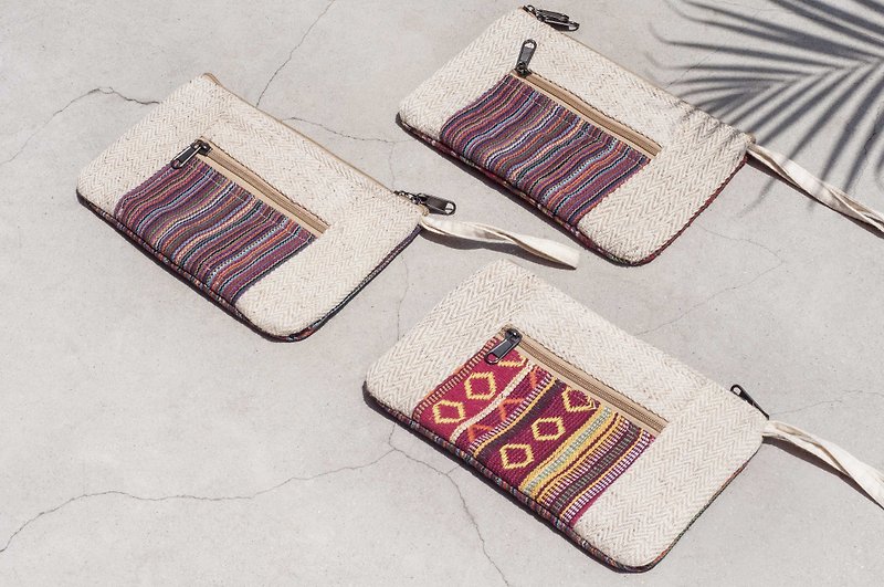 织布笔袋化妆包 民族风收纳袋 棉麻编织笔袋 手机袋-漫步在摩洛哥 - 化妆包/杂物包 - 棉．麻 