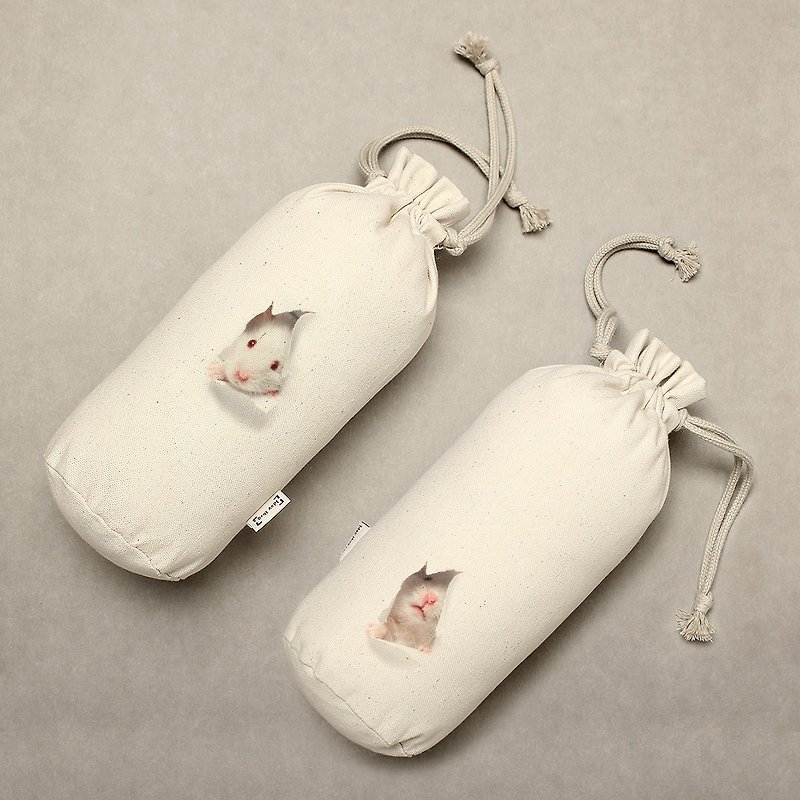 毛孩用品 猫草包 逗猫 宠物 玩具 猫抱枕 - 鼠幻影 (正反面图) - 玩具 - 棉．麻 白色