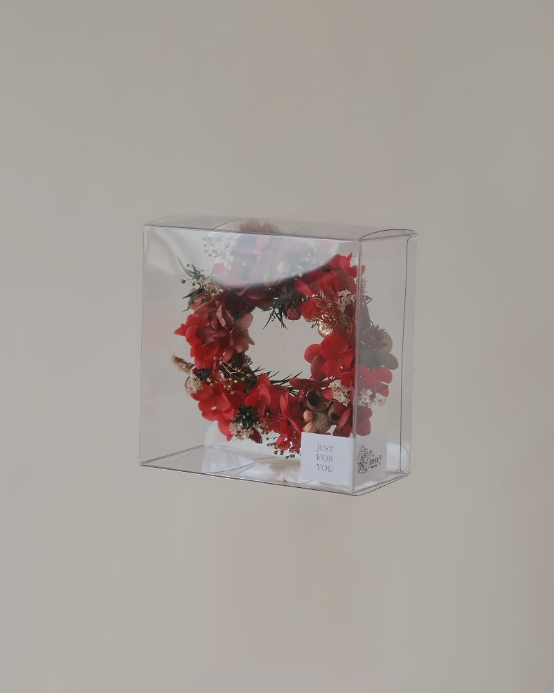 【圣诞礼盒】xuli.96 可爱小巧 永生花花圈 - 干燥花/捧花 - 植物．花 