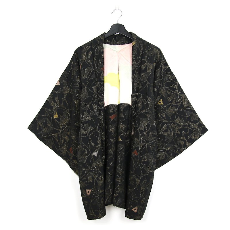 Back to Green-日本带回羽织 金葱 满版 /vintage kimono - 女装休闲/机能外套 - 丝．绢 