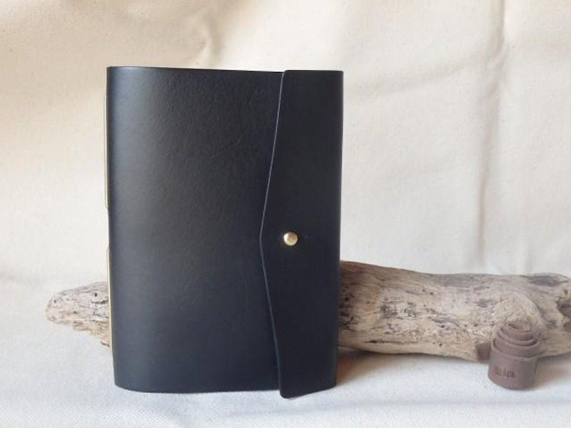 大容量 革のカードケース (ギボシ仕様)  / ブラック - 名片夹/名片盒 - 真皮 黑色