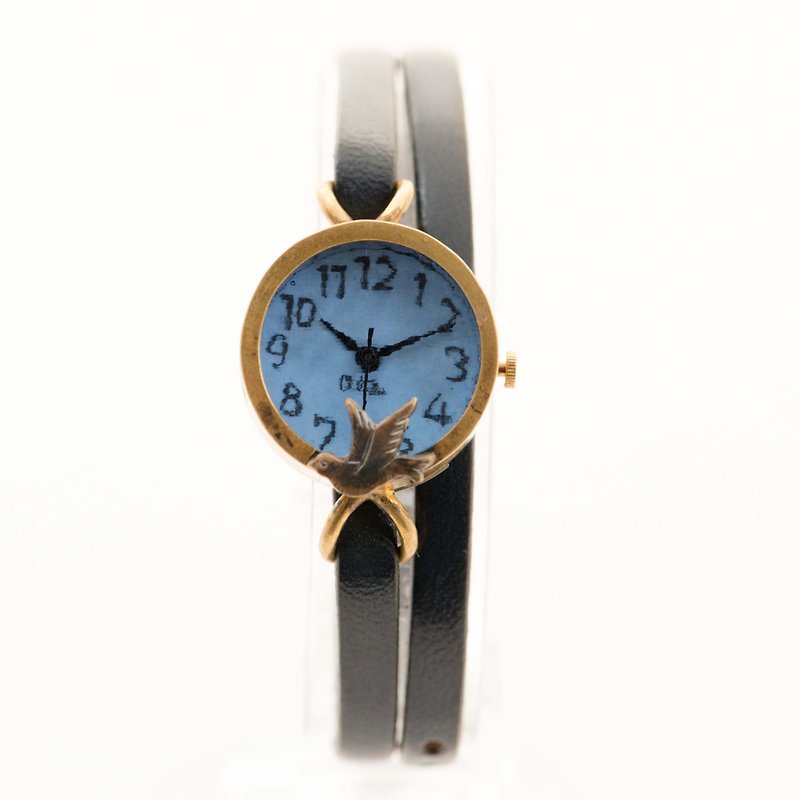 空に羽ばたくことり腕時計SSパステルブルー - 女表 - 其他金属 蓝色