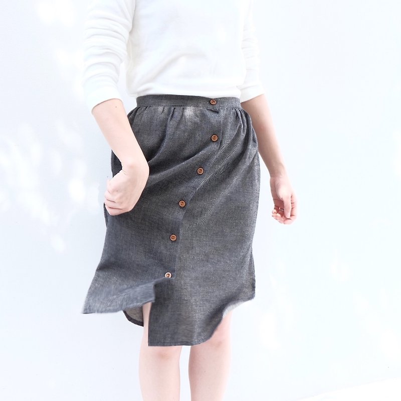 Pockets Skirt : Grey - 裙子 - 其他材质 灰色