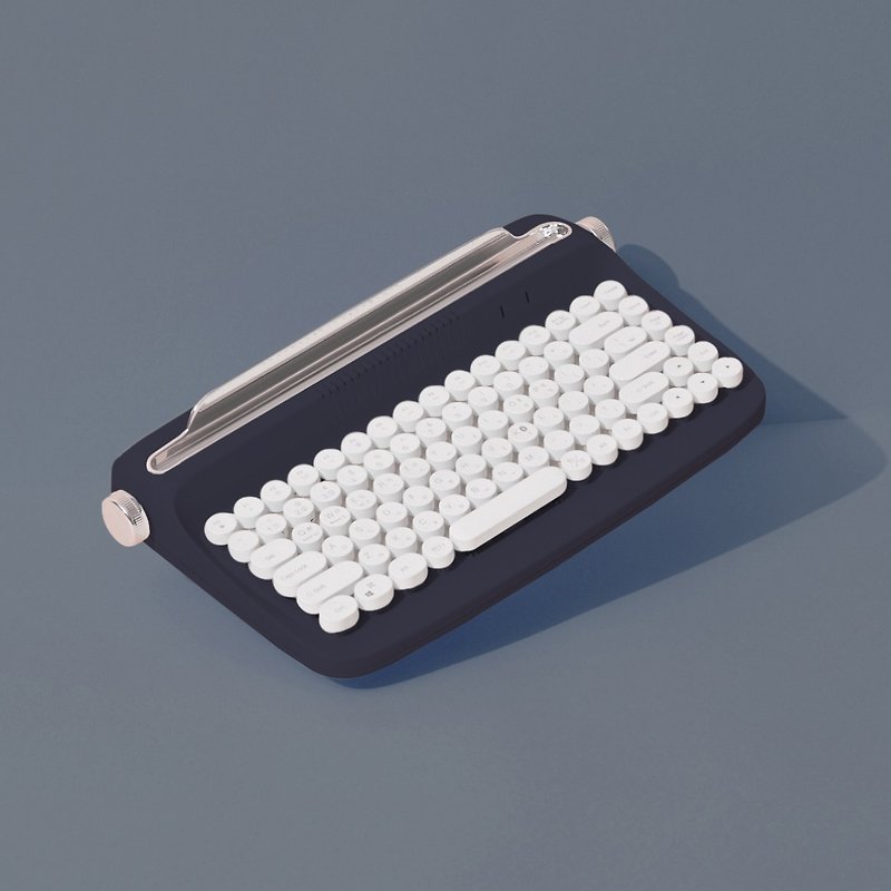 actto 复古打字机无线蓝牙键盘 - 海军蓝 - 迷你款 - 电脑配件 - 其他材质 