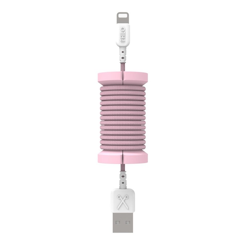 【福利品】意大利PHILO Lightning - USB 缤纷传输线 1M 玫瑰金 - 充电宝/传输线 - 塑料 粉红色