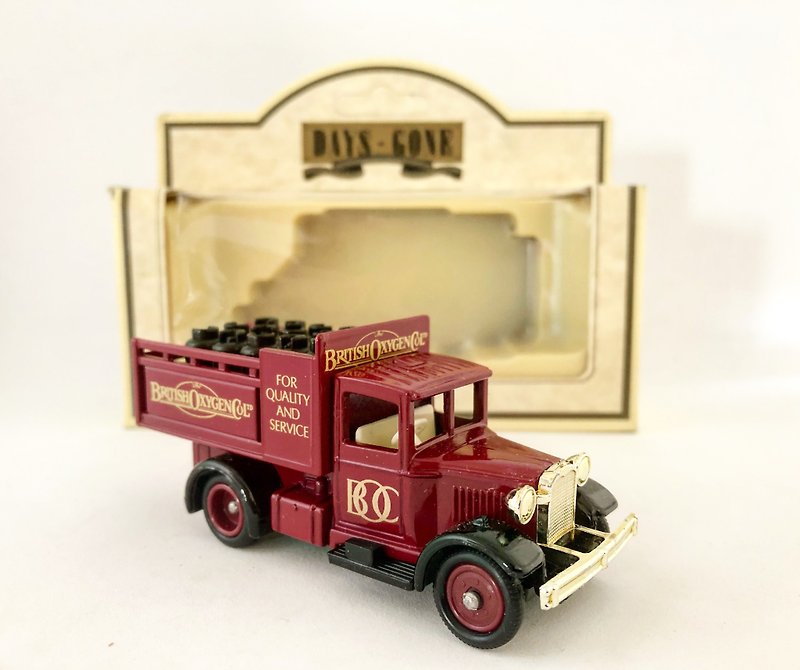 英国制早期老爷卡车氧气筒运输车  (含原装盒)（Pinkoi限定）（J） - 摆饰 - 其他金属 红色
