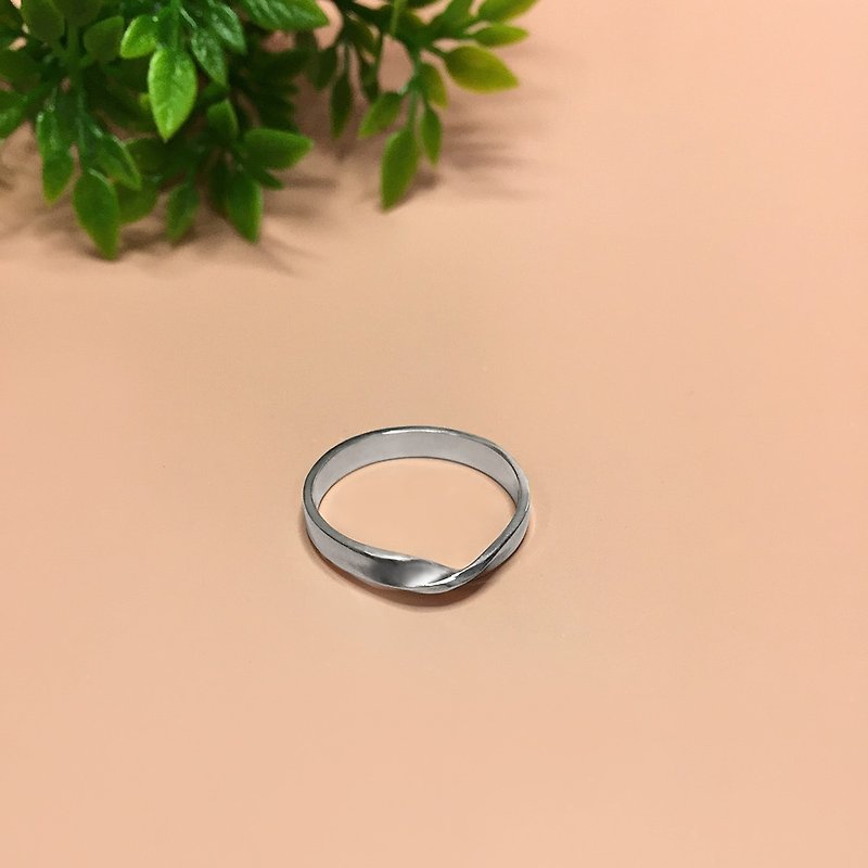 永恒莫比乌斯银戒指 - 戒指 - 纯银 银色