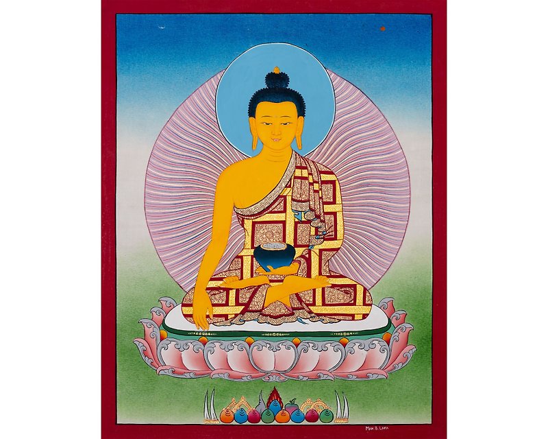 释迦牟尼佛唐卡 藏传佛教手绘画 - 墙贴/壁贴 - 其他材质 多色