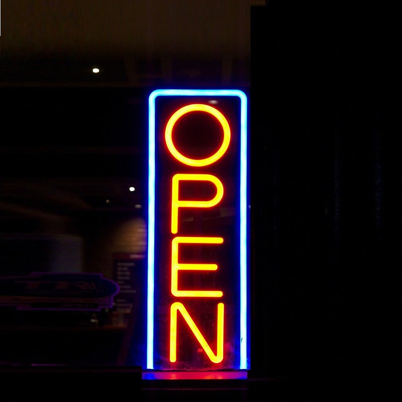 开业 营业中 OPEN 霓虹灯 Shop Salon Neon Sign - 灯具/灯饰 - 压克力 透明