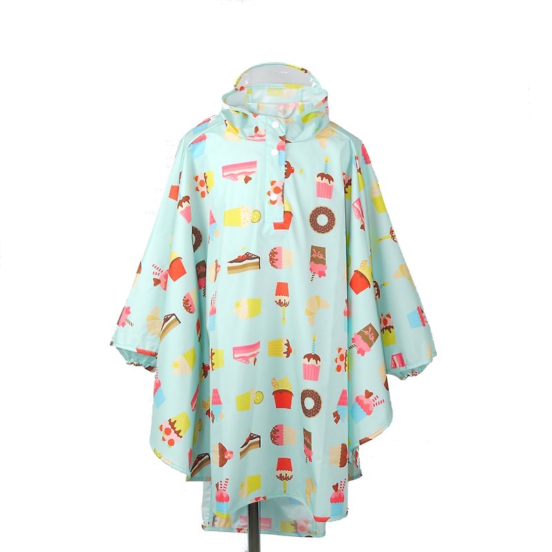 防水透气印花儿童雨衣-快乐点心 - 雨伞/雨衣 - 聚酯纤维 蓝色