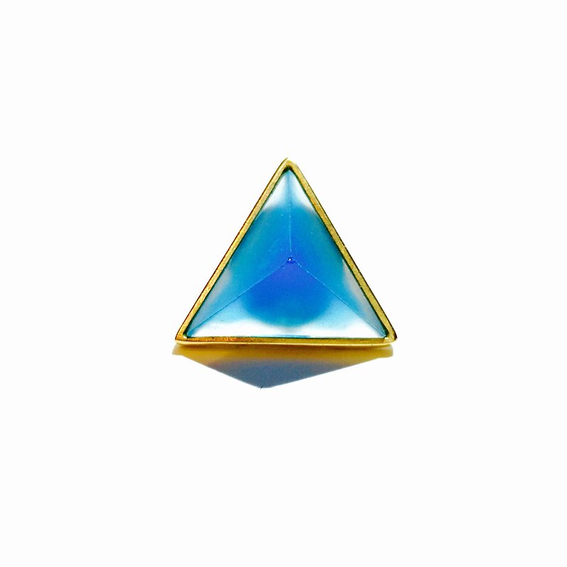 PRISMイヤリング片耳　ゴールド・ブルー - 耳环/耳夹 - 其他金属 蓝色
