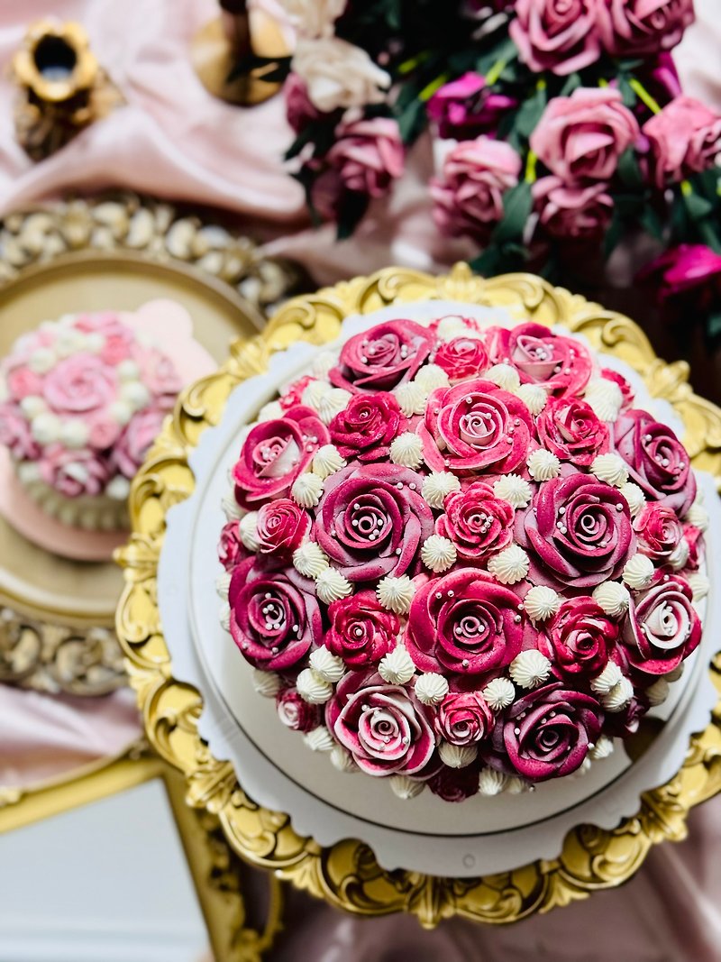 【独家蛋糕】8寸蔷薇之恋捧花蛋糕标准版/生日蛋糕/玫瑰/5天后 - 蛋糕/甜点 - 新鲜食材 红色