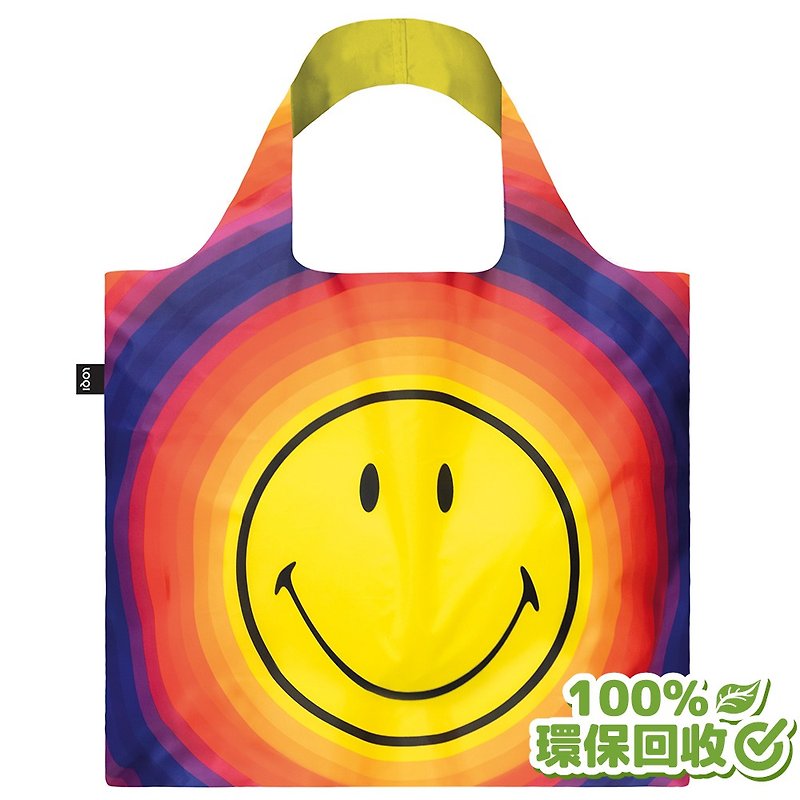 LOQI 环保材质购物袋-笑脸smiley 彩虹(无扣带、无暗袋) - 其他 - 环保材料 多色