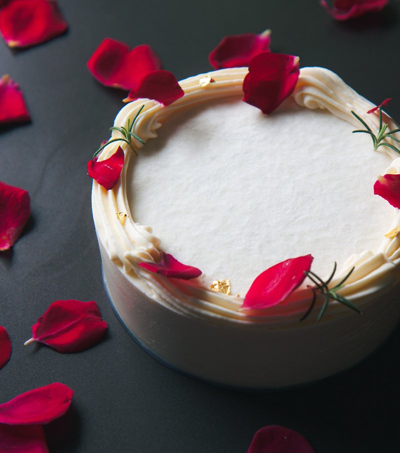 6寸 玫瑰玫瑰 Rose & Raspberry Cake - 蛋糕/甜点 - 新鲜食材 白色