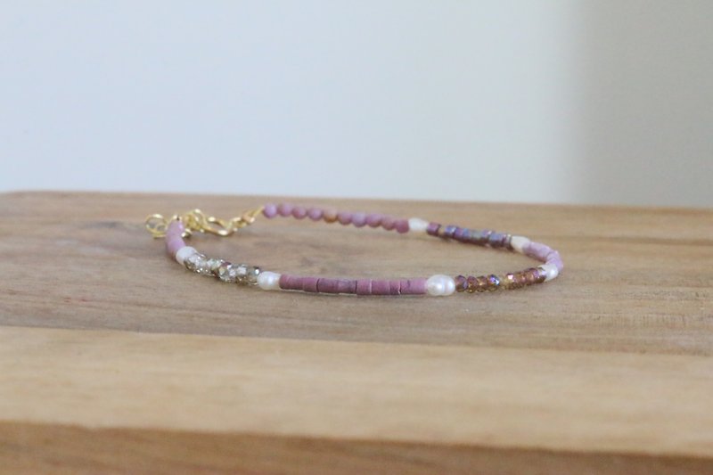 【即期特惠】 手环 紫玉 珊瑚 珍珠 - 正好 - - 手链/手环 - 宝石 紫色