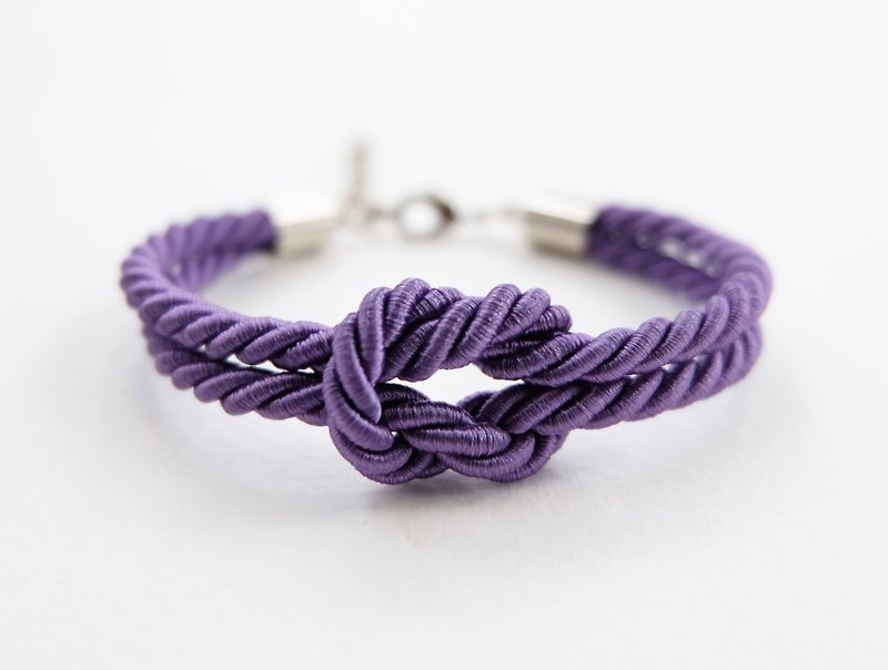 Purple knot rope bracelet - 手链/手环 - 纸 紫色