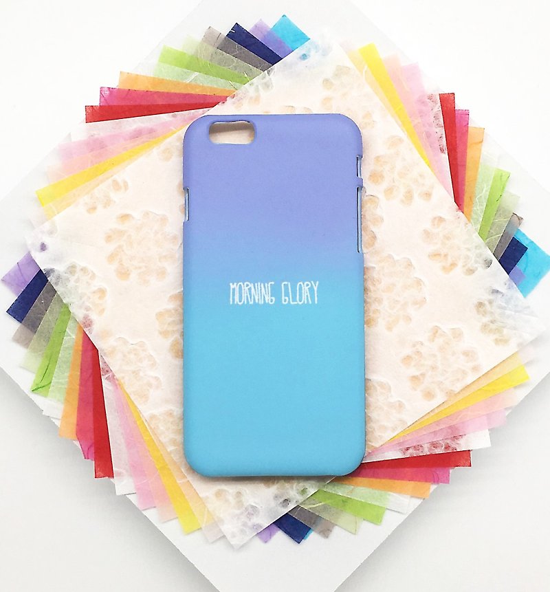 牵牛花-渐层 花语-iPhone原创手机壳/保护套 - 手机壳/手机套 - 塑料 蓝色