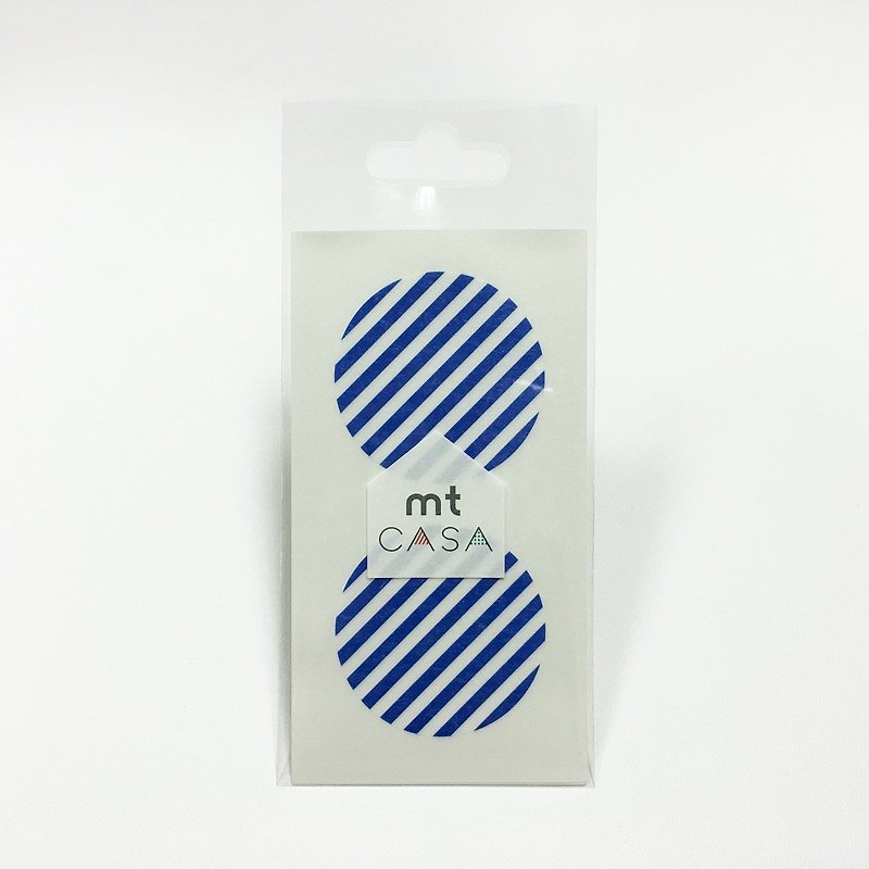 日本KAMOI mt CASA Seal 和纸圆贴【斜纹 蓝 (MTCDS024)】 - 墙贴/壁贴 - 纸 蓝色