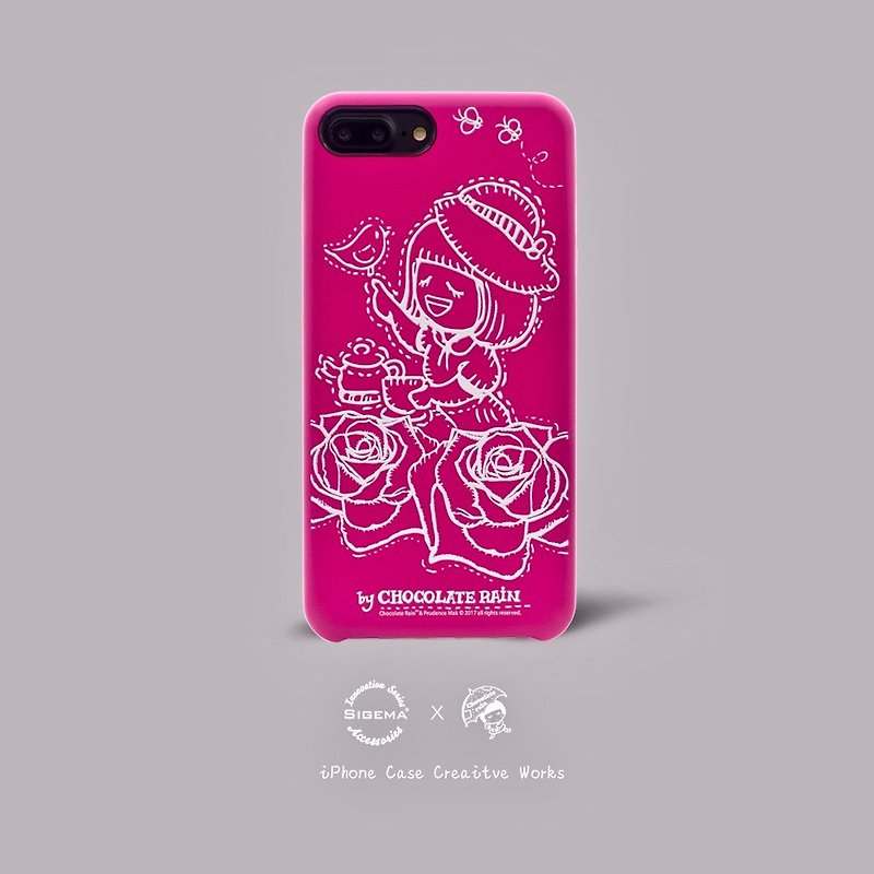 iPhone SE2/7/8 Plus Chocolate Rain PU皮革 防滑 手机殻 手机套 - 手机壳/手机套 - 人造皮革 红色