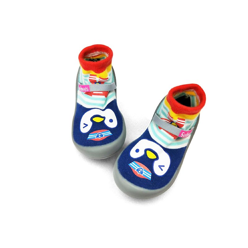 【Feebees】可爱动物系列 企鹅水手 (学步鞋 袜鞋 童鞋 台湾制造) - 童装鞋 - 其他材质 蓝色