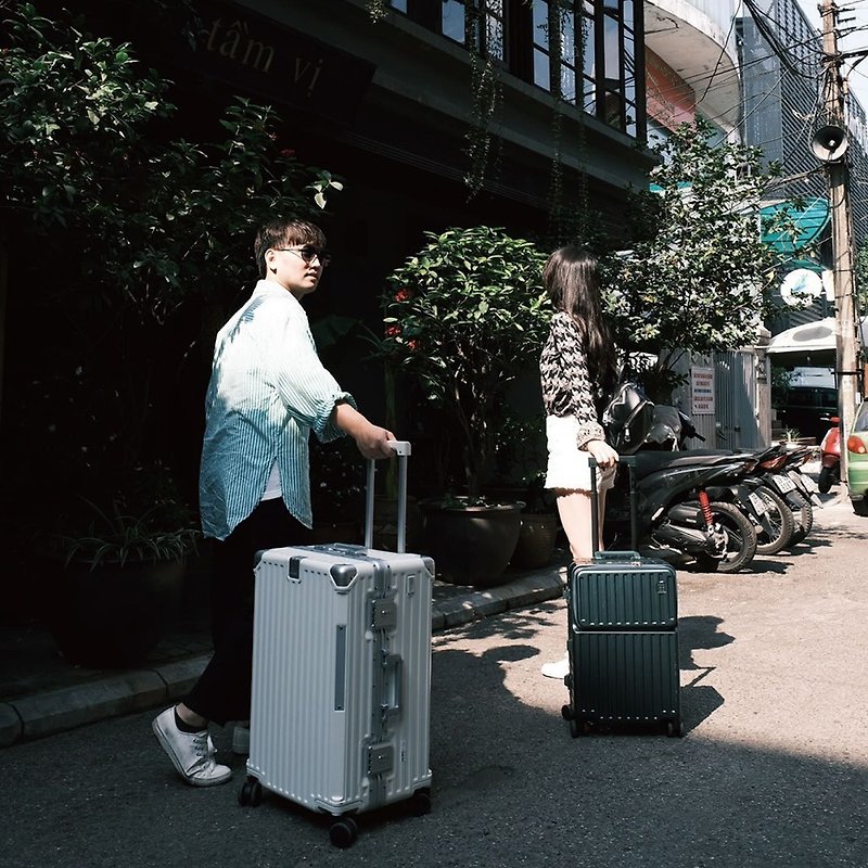 cctogo杯电旅箱 - 24寸+20寸铝框箱 - 行李箱/行李箱保护套 - 塑料 白色