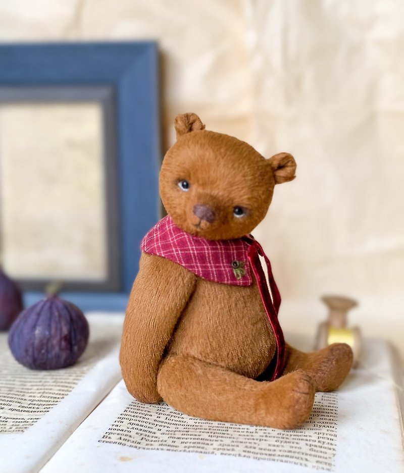 玩具熊 OOAK Teddy bear - 玩偶/公仔 - 其他材质 咖啡色
