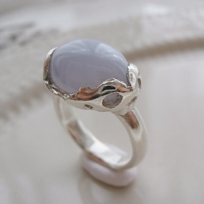 ブルーレースアゲートのリング - 戒指 - 宝石 