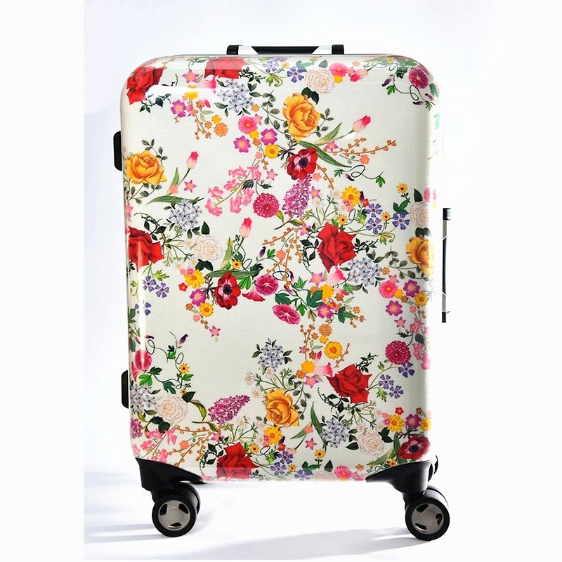 花争艳-手工印纹时尚铝框20寸行李箱/旅行箱 - 行李箱/行李箱保护套 - 铝合金 