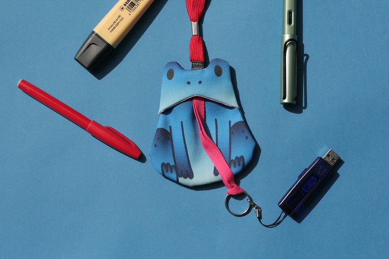 Handmade Blue Frog Key Keeper - 其他 - 聚酯纤维 蓝色
