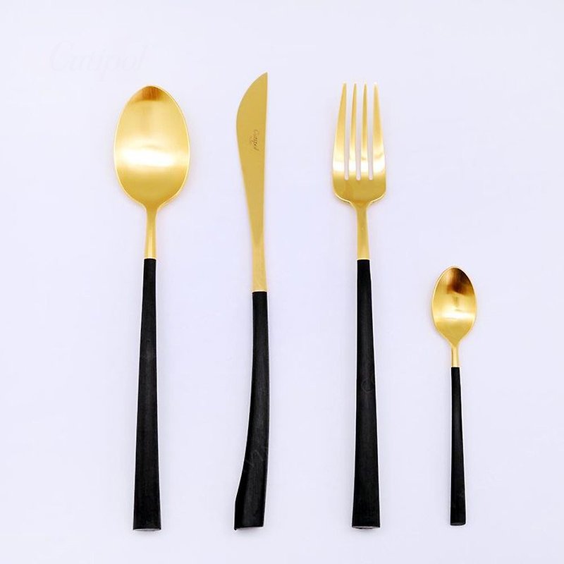 NOOR系列黑金四件组 - 餐刀/叉/匙组合 - 不锈钢 金色