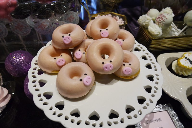C.Angel【小猪蛋糕甜甜圈】25个 - 蛋糕/甜点 - 新鲜食材 粉红色