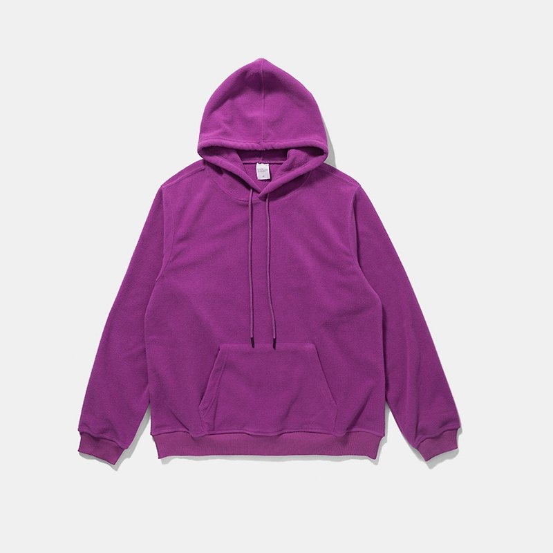 摇粒绒连帽T恤 ::紫:: 8776W15 - 男装上衣/T 恤 - 聚酯纤维 紫色