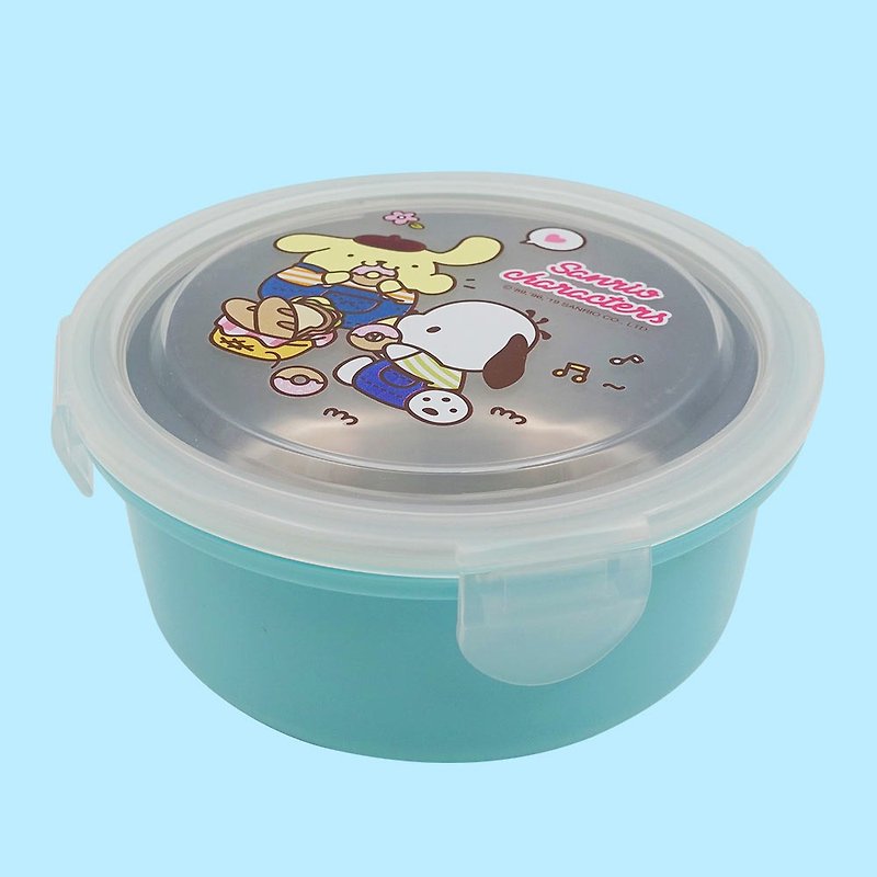 Hello Kitty不锈钢隔热碗-明星总动员(蓝色款)  台湾制 - 便当盒/饭盒 - 不锈钢 蓝色