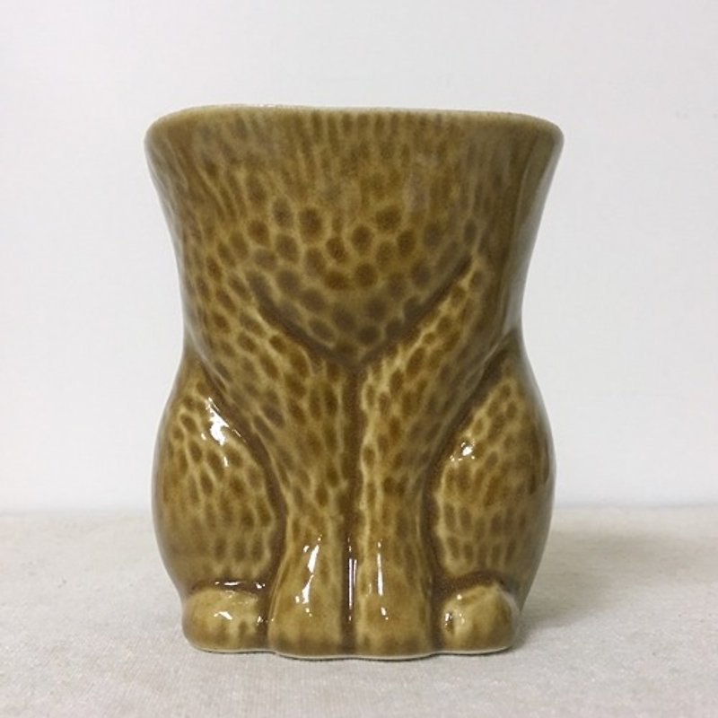 仓敷意匠计画室 KIYATA动物毛皮置物杯【猫咪-褐色(95702-05)】 - 收纳用品 - 其他材质 咖啡色