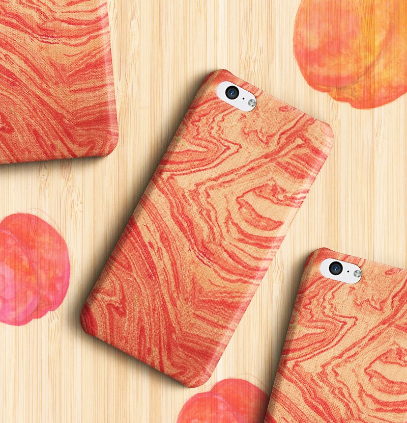 Orange wood-Fabric phone case - 手机壳/手机套 - 棉．麻 橘色